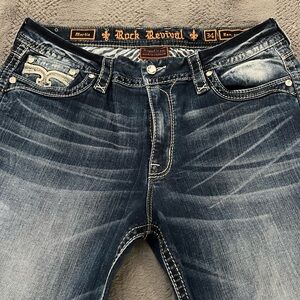 Rock Revival Women’s Blue Jeans Perfect Condition Sz 34